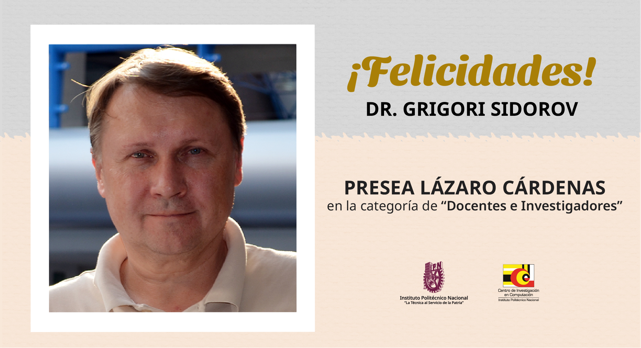 Presea Lázaro Cárdenas - Dr. Grigori Sidorov