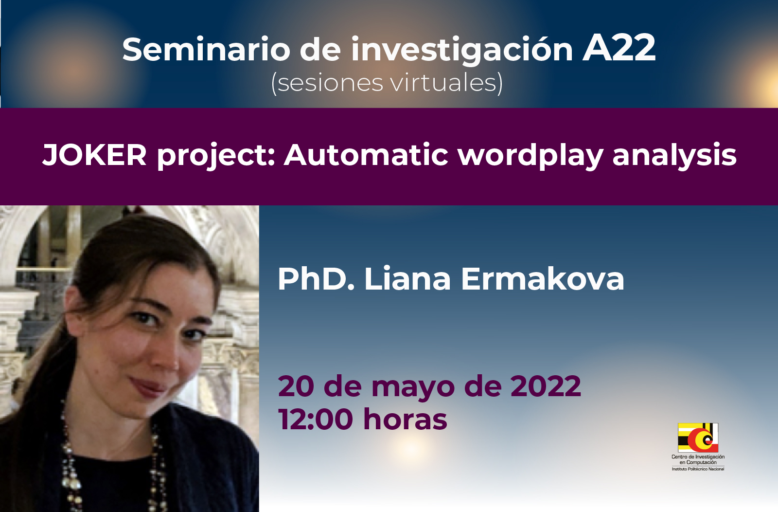 05/20/22 Seminario de Investigación A22- JOKER project: Automatic wordplay analysis.