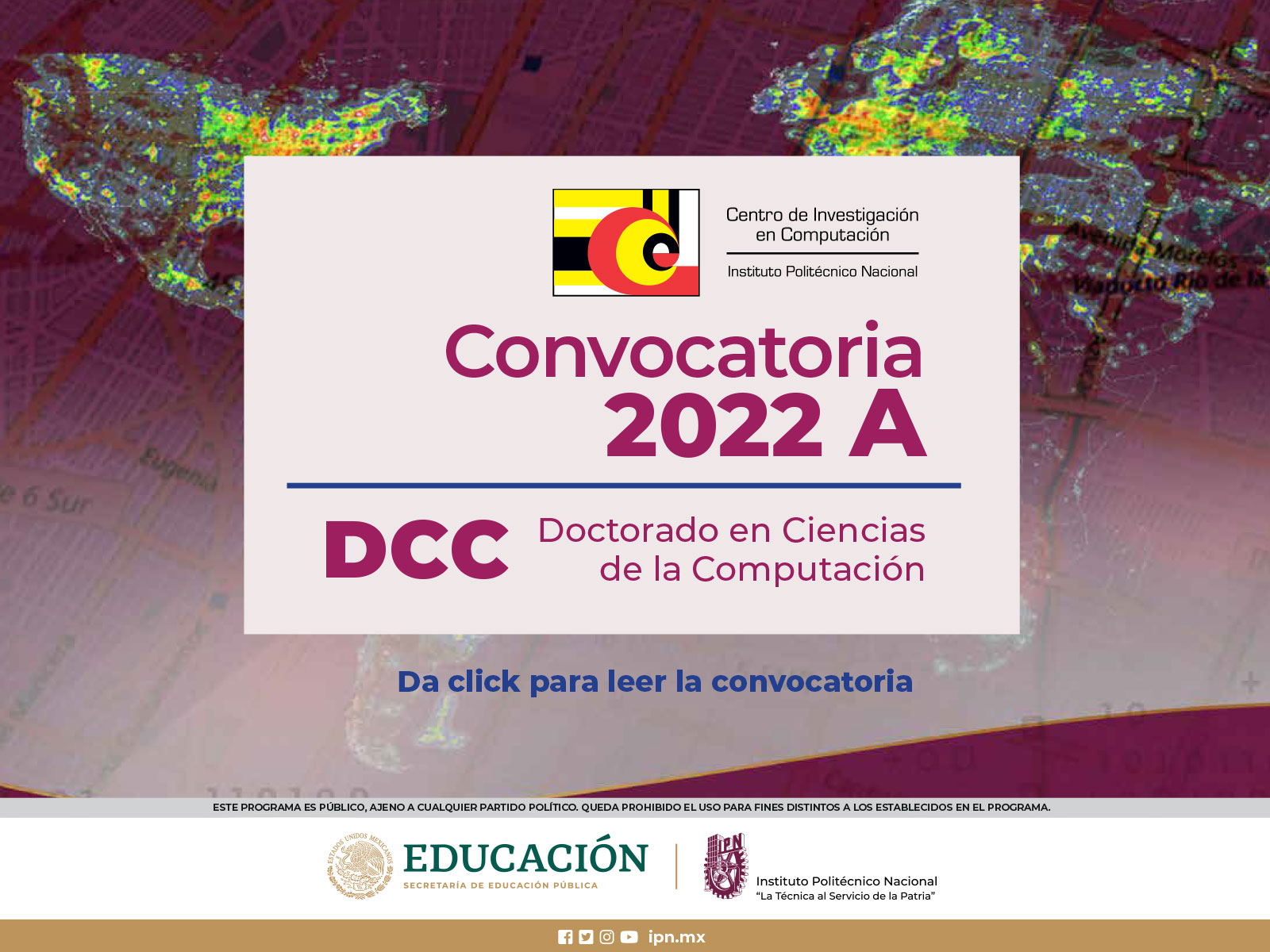 Convocatoria 2022 A Doctorado en Ciencias de la Computación